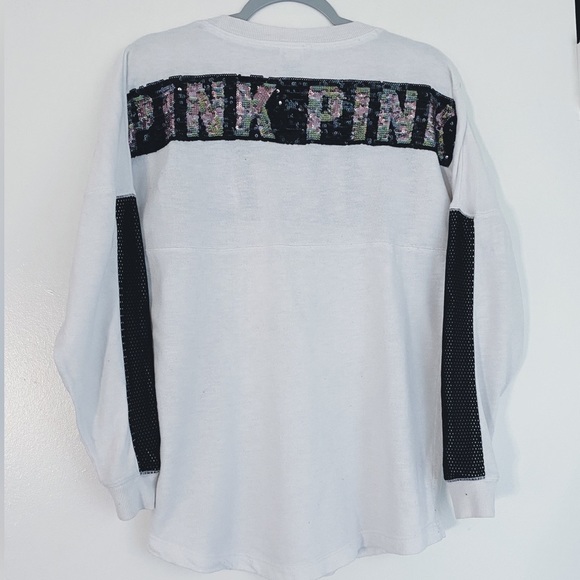 PINK Sequins Detailed Mesh Top - Picture 3 of 7